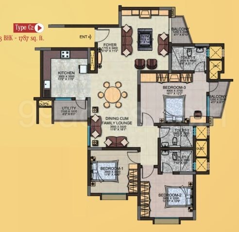 3 BHK +3T